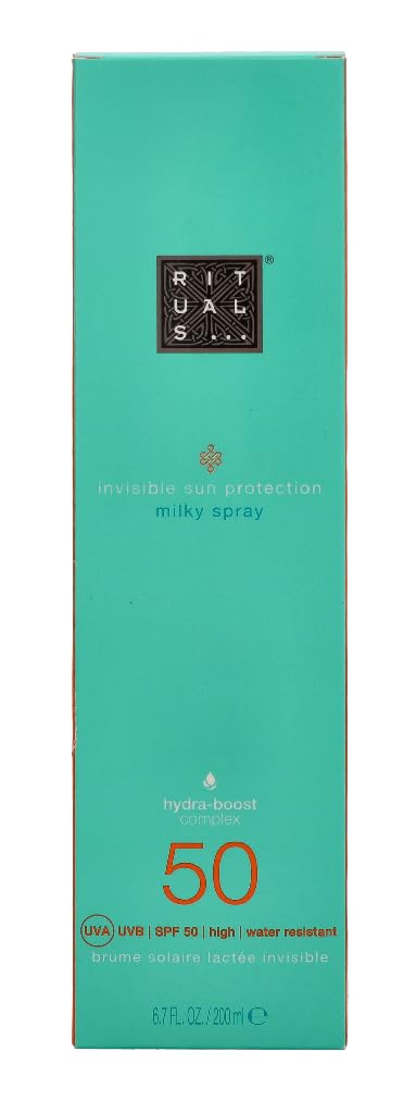 Rituals 1246-52487 Beauty Care The Ritual of Karma Sun Pretection Milk Spray SPF50 200 ml for Adults, Ideal for Long-Lasting Everyday Fragrance wear, 200 ml, spf50 - Damaged Box