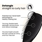 Tangle Teezer Ultimate Detangler Hairbrush - Liquorice Black - Wet & Dry Hair - Reduces Breakage & Knots - Damaged Box