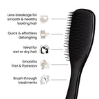 Tangle Teezer Ultimate Detangler Hairbrush - Liquorice Black - Wet & Dry Hair - Reduces Breakage & Knots - Damaged Box