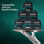 Wilkinson Sword Quattro Men's Razor Value Pack - Diamond Coated 4 Blades, Handle & 5 Refills - Damaged Box