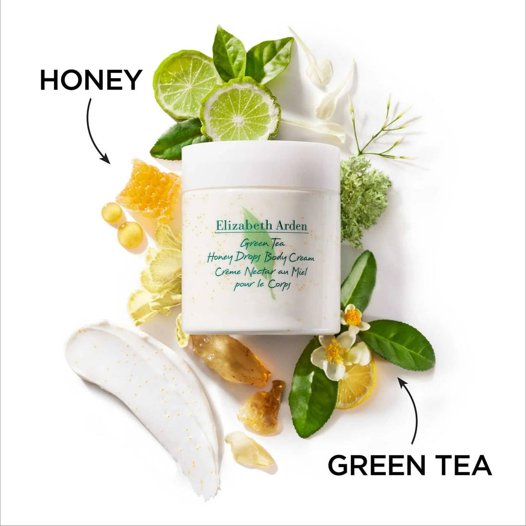 Elizabeth Arden Green Tea Honey Drops Body Cream - 500ml Body Moisturiser with Honey & Green Tea Extracts for Dry Skin - Damaged Box