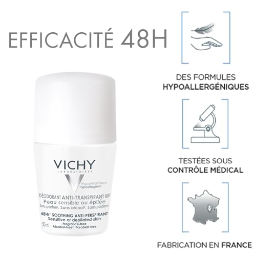 Vichy Deodorant Roll-On 48h Antiperspirant 2 x 50 ml - Damaged Box