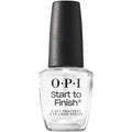 OPI Start to Finish 3-in-1 Nail Treatment - Base Coat, Top Coat & Strengthener with Vitamins A & E, Vegan 15ml