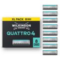 Wilkinson Sword Quattro Titanium Sensitive Razor Blades - 8 Pack Refills for Men