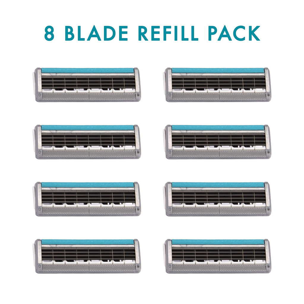 Wilkinson Sword Quattro Titanium Sensitive Razor Blades - 8 Pack Refills for Men
