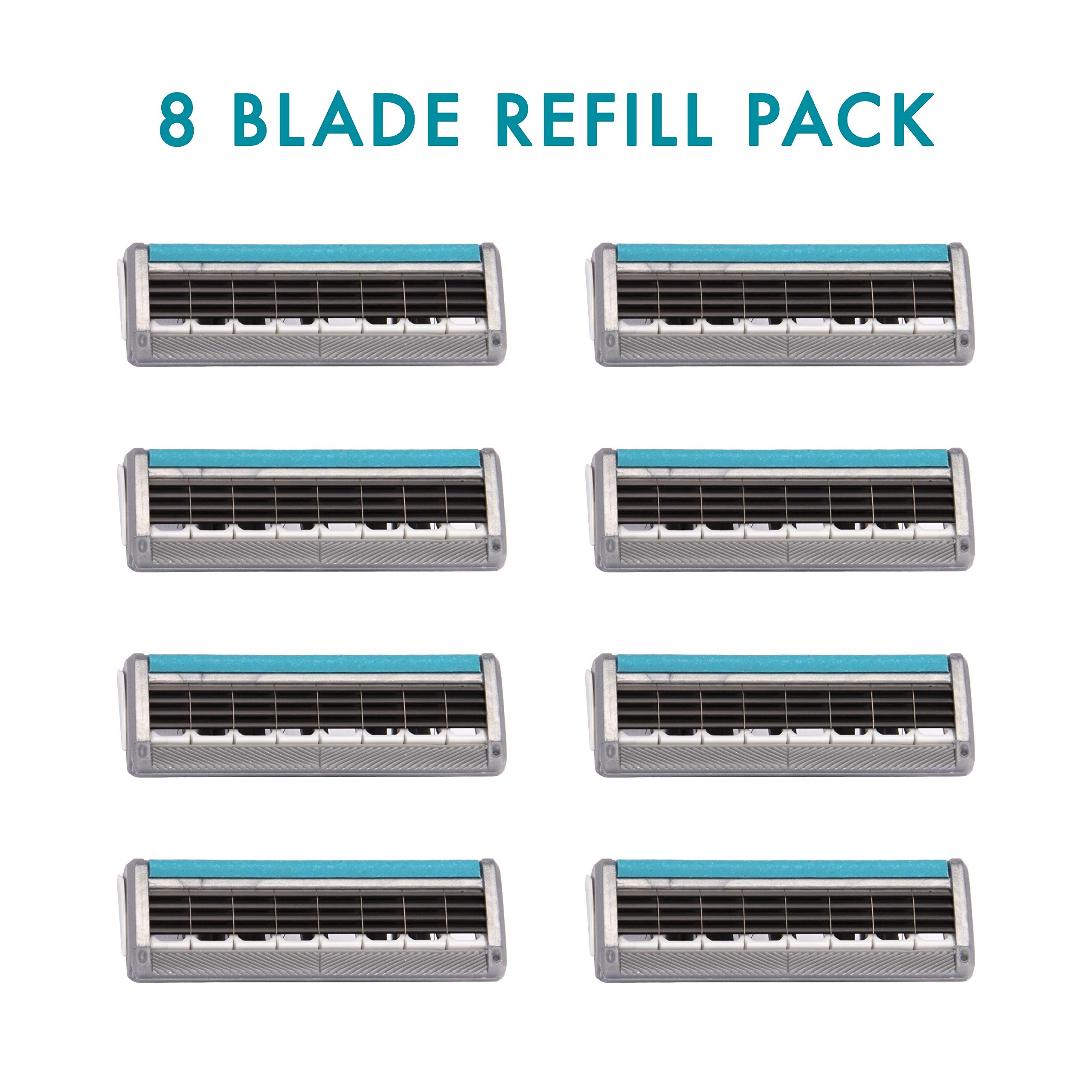 Wilkinson Sword Quattro Titanium Sensitive Razor Blades - 8 Pack Refills for Men