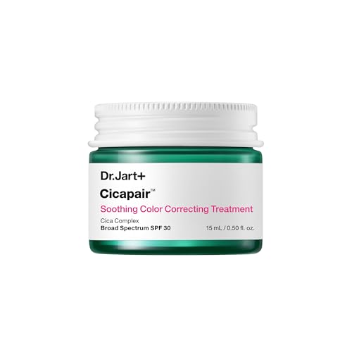 Dr.Jart+ Cicapair Soothing Colour Correcting Treatment SPF 30 with Centella Asiatica Extracts | cc cream | Rosacea Treatment | Korean Skin Care, 15 ml