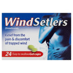 Windsetlers Simeticone 24 Gel Capsules - Flatulence, Trapped Wind & Bloating Relief - BBE 08/2026