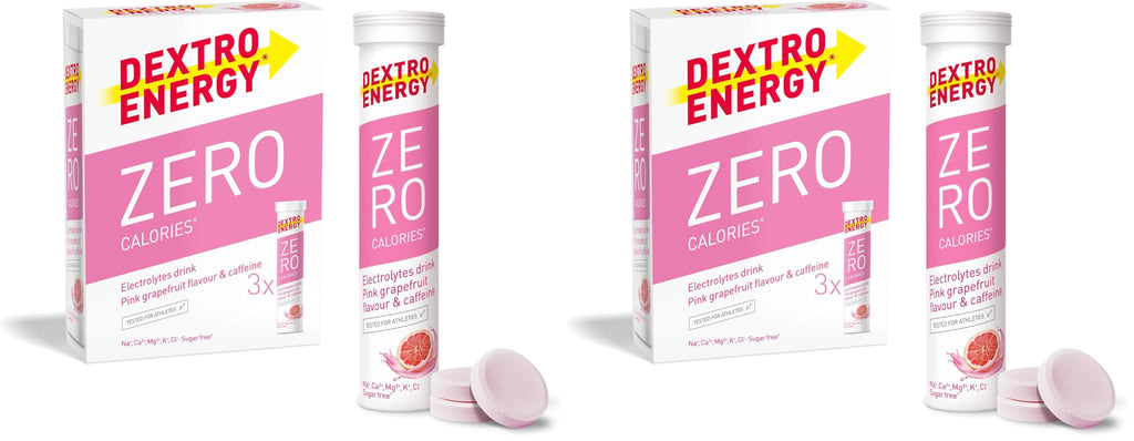 Dextro Energy Zero Calories I Recovery and Hydration Electrolyte Drink I Zero Effervescent Tablets I Berry | 3 Tubes, 60 Tablets | - BBE 05/2026