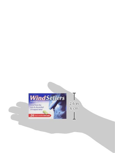 Windsetlers Simeticone 24 Gel Capsules - Flatulence, Trapped Wind & Bloating Relief - BBE 08/2026