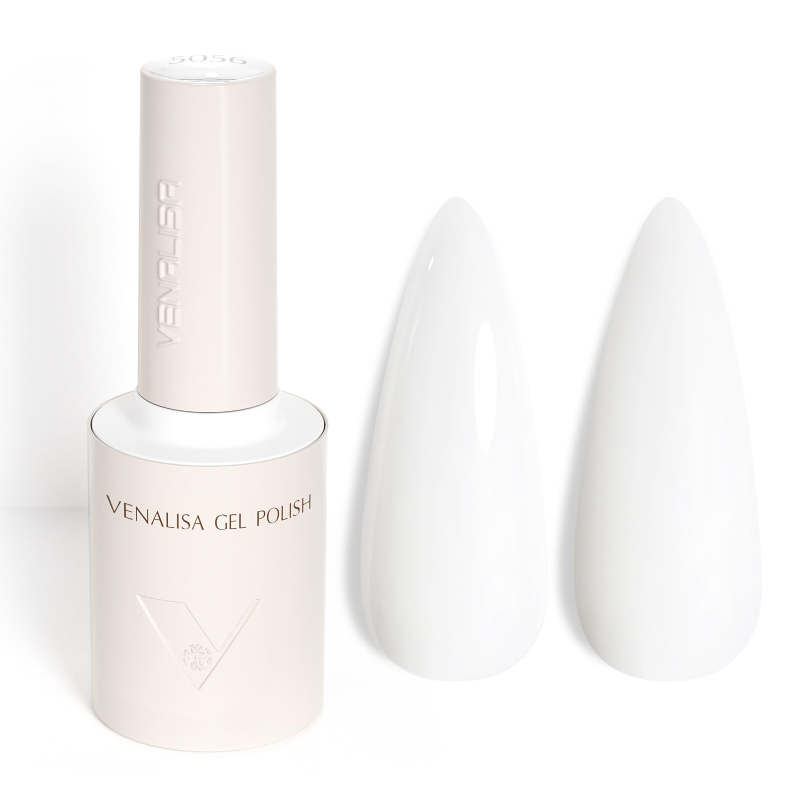 Venalisa Gel Nail Polish White 10ml - UV LED Soak Off Varnish for Nail Art Design 5056