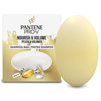 Pantene Nourish & Volume Vegan Shampoo Bar 70g — Solid Travel Toiletries for Damaged & Dry Hair with Pro-Vitamins