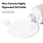 Venalisa Gel Nail Polish White 10ml - UV LED Soak Off Varnish for Nail Art Design 5056