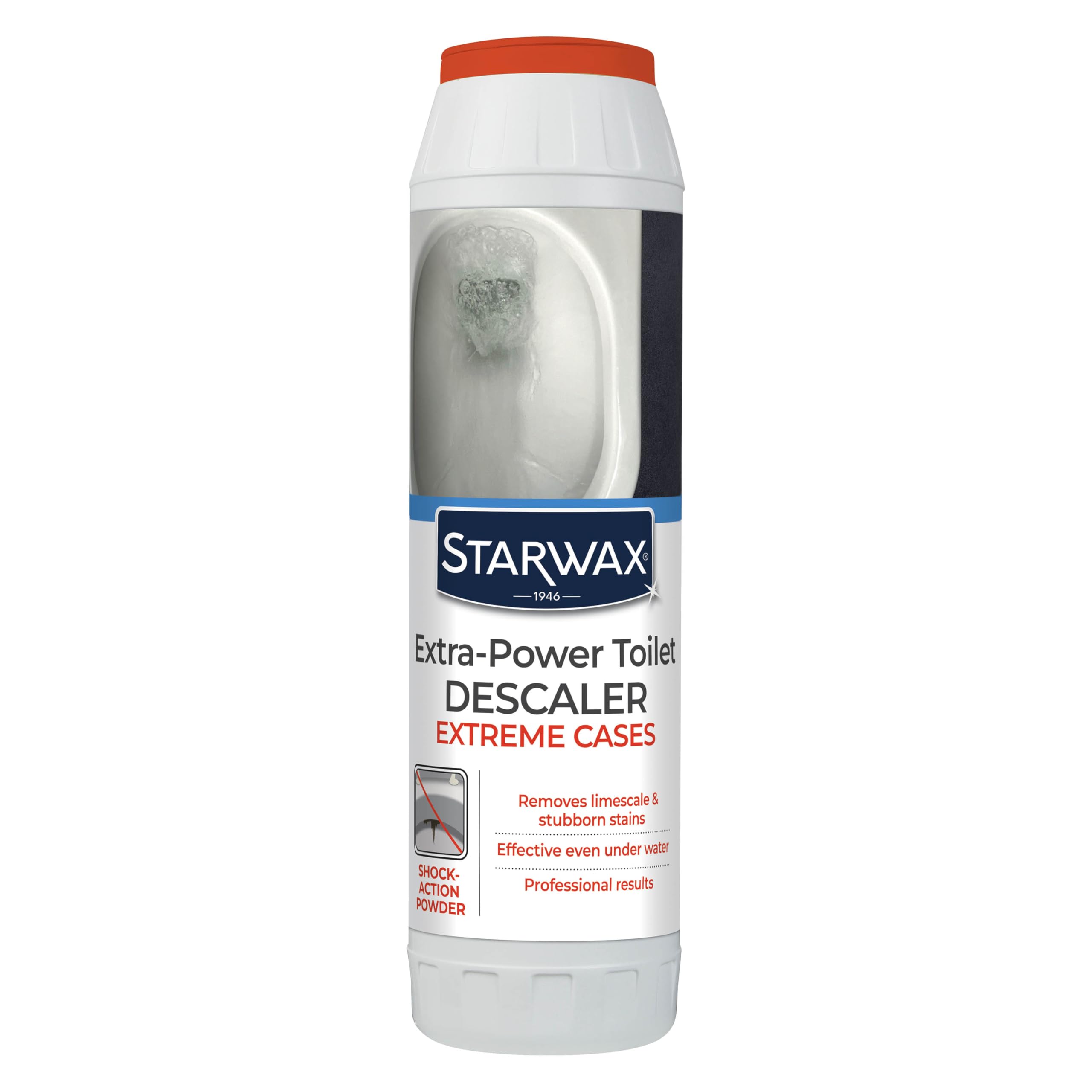 STARWAX Descaling Deep-Cleaning Toilet Powder 1kg - Extreme Stubborn Stains Shock-Action Restores Bowl Surfaces
