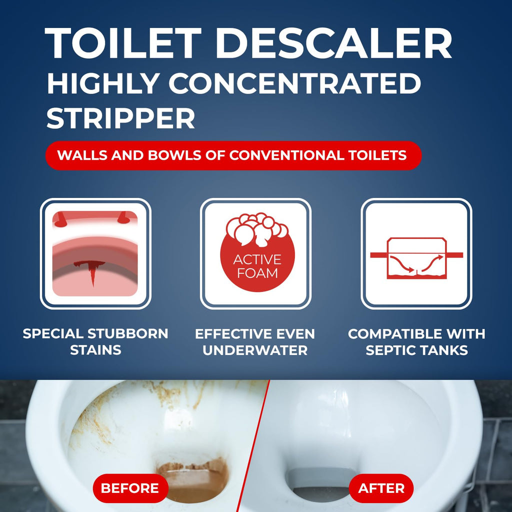 STARWAX Descaling Deep-Cleaning Toilet Powder 1kg - Extreme Stubborn Stains Shock-Action Restores Bowl Surfaces