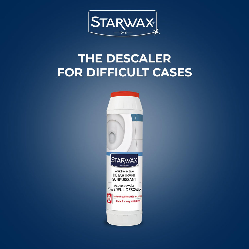 STARWAX Descaling Deep-Cleaning Toilet Powder 1kg - Extreme Stubborn Stains Shock-Action Restores Bowl Surfaces