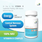 VitaThrive Vitamin B Complex Tablets - 180 Vegan Tablets for Energy, Cognitive Function, Nervous System & Wellness - BBE 11/2026