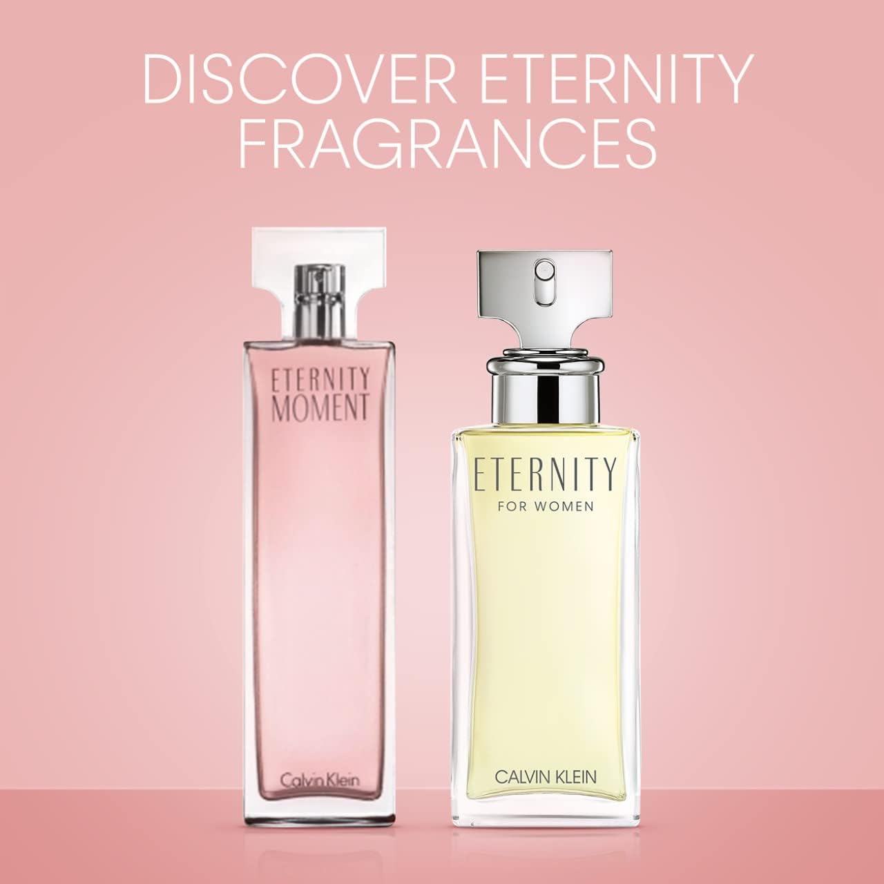 CALVIN KLEIN Eternity Moment - Eau de Parfum for Women - Floral Fragrance with Notes of Sweet Lychee, Pink peony and Raspberry Cashmere - High Longevity - 50 ml - Damaged Box