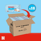 Huggies Pure Plastic Free Baby W Wipes - 18 Pack (864 Wipes) - 99% Water, Fragrance Free, Hypoallergenic, Soft & Gentle - Damaged Box