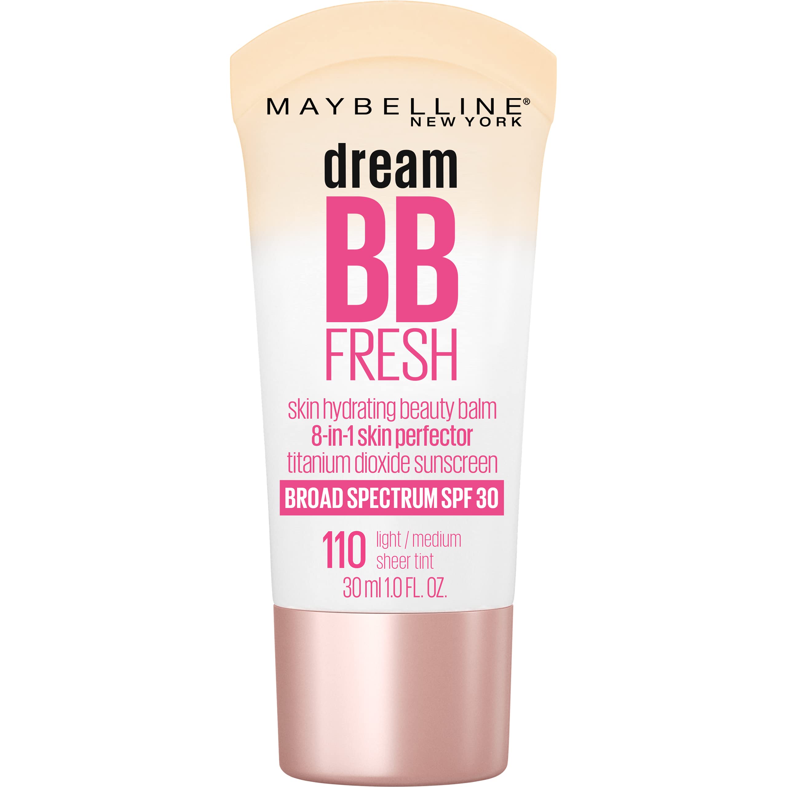 Maybelline Dream Fresh BB Cream - Light/Medium 110 - 8-in-1 Skin Perfecting Beauty Balm