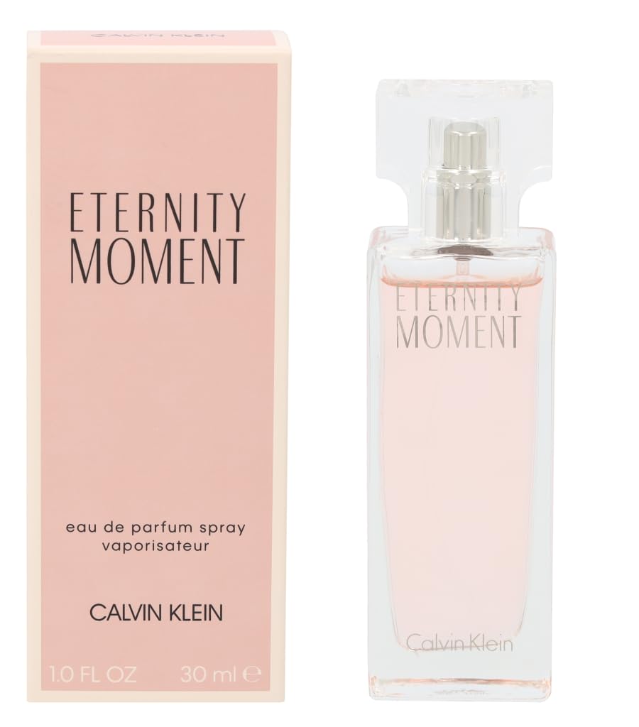 CALVIN KLEIN Eternity Moment - Eau de Parfum for Women - Floral Fragrance with Notes of Sweet Lychee, Pink peony and Raspberry Cashmere - High Longevity - 50 ml - Damaged Box