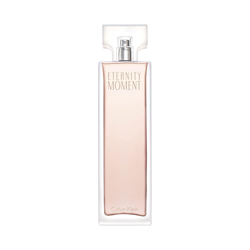 CALVIN KLEIN Eternity Moment - Eau de Parfum for Women - Floral Fragrance with Notes of Sweet Lychee, Pink peony and Raspberry Cashmere - High Longevity - 50 ml - Damaged Box