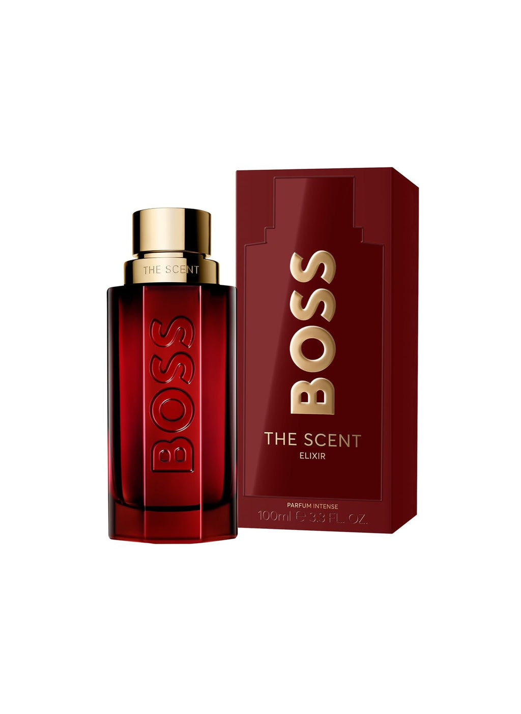 BOSS The Scent Elixir For Him Eau de Parfum 100ml - Ambery Fragrance with Pimento, Lavandin, Sandalwood - Damaged Box