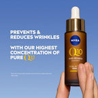 NIVEA Q10 Anti-Wrinkle Expert Dual Action Face Serum 30ml – Anti-Ageing Moisturiser for Women, Pure Q10 - Damaged Box
