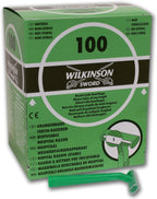Wilkinson Sword Hospital Disposable Razors Single Blade Pre-Operative Use - Pack of 100 - Damaged Box