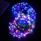 URAQT LED Flower Headband - 6 Pack Light Up Crown Garland for Women & Girls - Wedding, Party Decor - Damaged Box