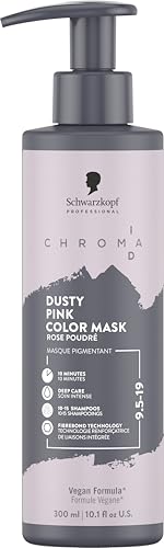 Schwarzkopf Professional CHROMA ID Bonding Color Mask Semi Permanent Mix And Tone Color System Toning Enhancing Refreshing Intense Care Deep Conditioning Shine Vegan Formula 9,5-19 Dusty Pink 300 ml - Damaged Box
