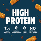 TREK High Protein Low Sugar Choc Peanut Butter Bar - Plant-Based, High Fibre - 12 x 55g - BBE 05/2026