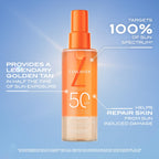 Lancaster Sun Beauty Body Water SPF50 100ml, Photoaging Control, Nude Skin Sensation, Broad Spectrum Sun Protection, Water and Sweat Resistant Spray, Suitable for All Skin Types, Vegan
