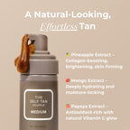 Jimmy Coco 150ml Medium Tinted Tan Souffl'e Malibu Beach | Hydrating Fake Tan Moisturiser for Face and Body | Self Tanning Cream with Pineapple Mango Papaya Extracts for Natural Sunkissed Glow - Damaged Box
