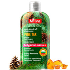Milva Pine Tar Shampoo - 500ml Natural Anti-Dandruff & Psoriasis Treatment for Dry, Itchy, Flaky Scalp
