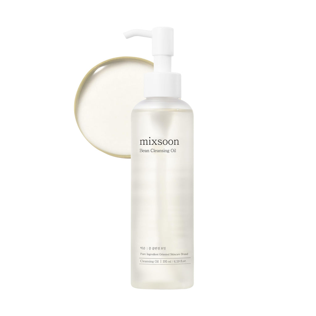Mixsoon Bean Cleansing Oil - Sebum-Melting & Pore-Clearing Makeup Remover with Fermented Soybean, Hydrating Vegan Oil for Blackhead Remover & Luminous Skin, Korean Glass Skin Care 195ml - Damaged Box