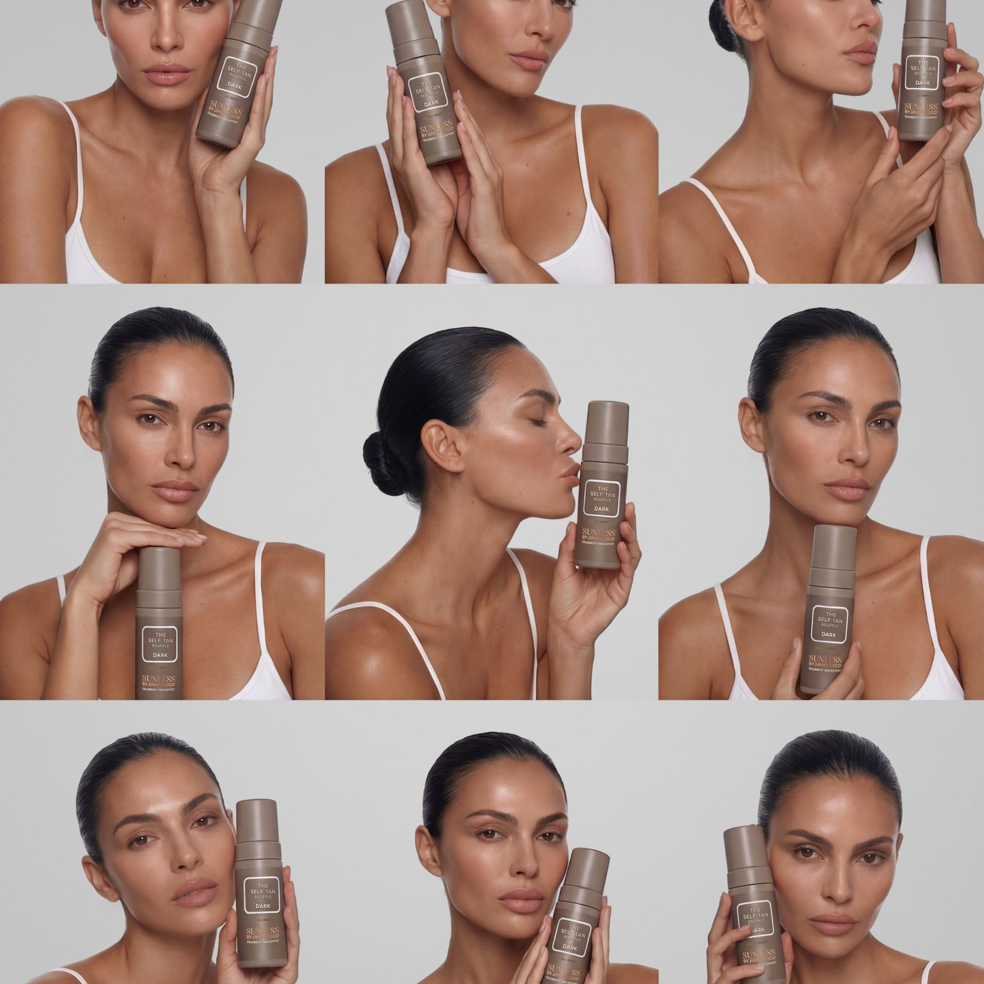 Jimmy Coco 150ml Medium Tinted Tan Souffl'e Malibu Beach | Hydrating Fake Tan Moisturiser for Face and Body | Self Tanning Cream with Pineapple Mango Papaya Extracts for Natural Sunkissed Glow - Damaged Box