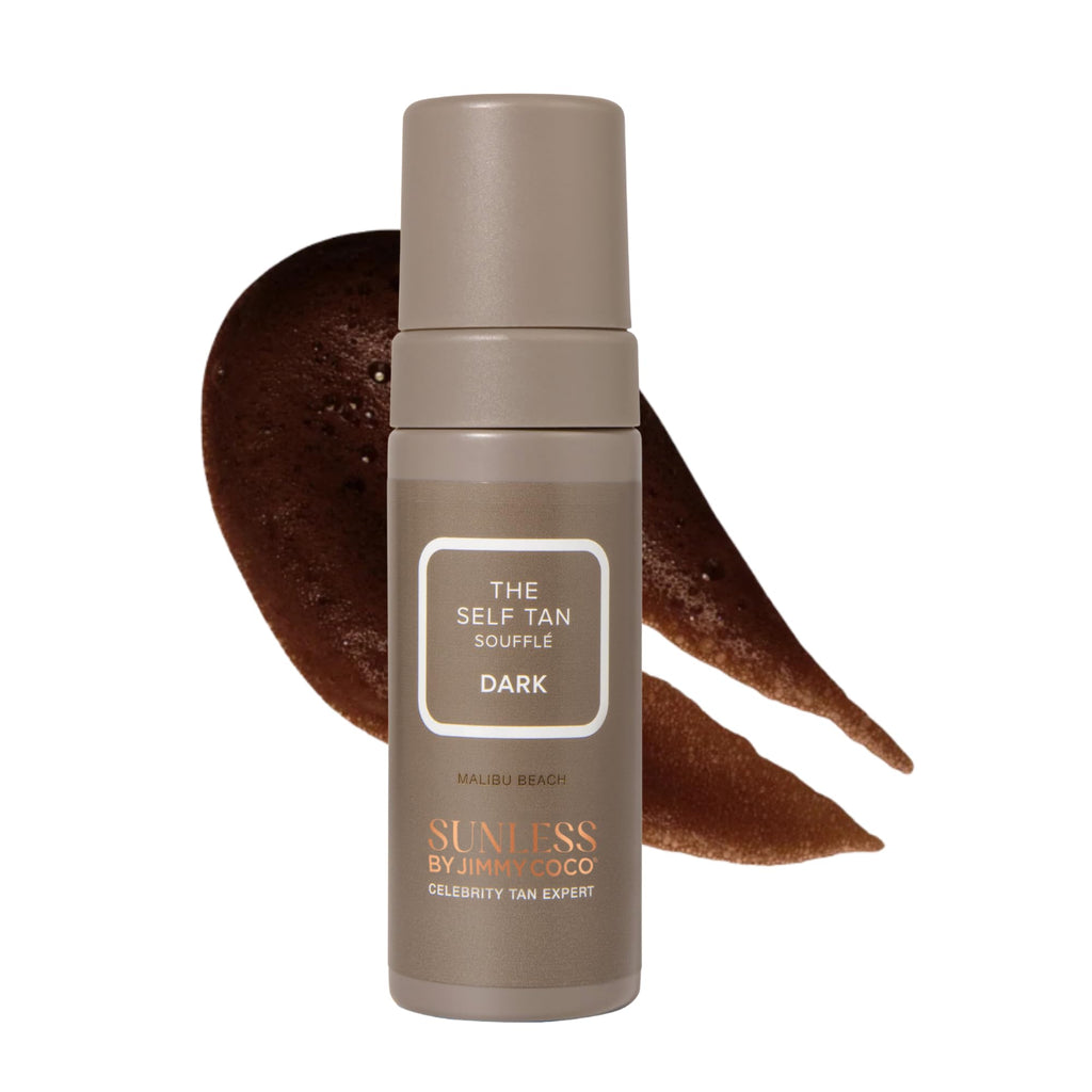 Jimmy Coco 150ml Medium Tinted Tan Souffl'e Malibu Beach | Hydrating Fake Tan Moisturiser for Face and Body | Self Tanning Cream with Pineapple Mango Papaya Extracts for Natural Sunkissed Glow - Damaged Box