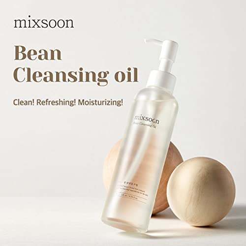 Mixsoon Bean Cleansing Oil - Sebum-Melting & Pore-Clearing Makeup Remover with Fermented Soybean, Hydrating Vegan Oil for Blackhead Remover & Luminous Skin, Korean Glass Skin Care 195ml - Damaged Box