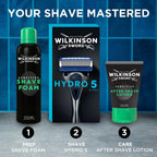 WILKINSON SWORD Hydro 5 Razor for Men - Carbon Coated Blades, Hydrating Gel, Precision Trimmer - 1 Razor, 3 Blades - Damaged Box