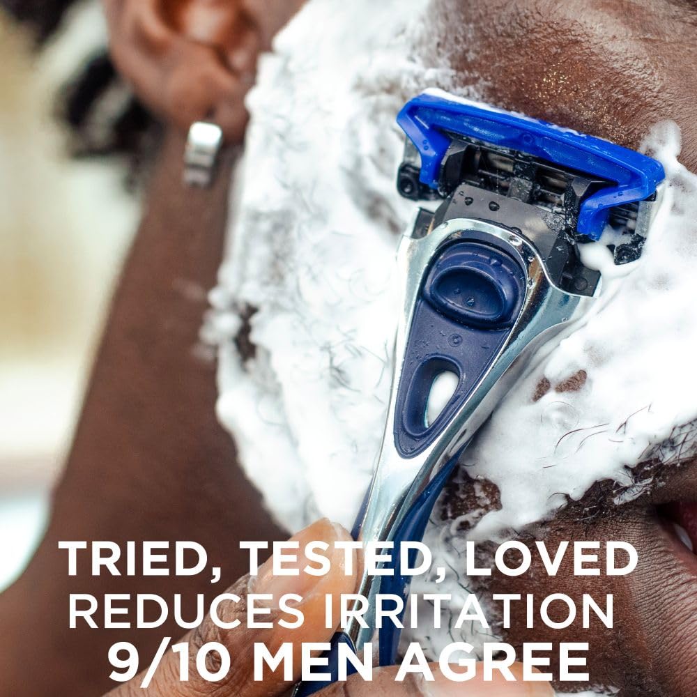 WILKINSON SWORD Hydro 5 Razor for Men - Carbon Coated Blades, Hydrating Gel, Precision Trimmer - 1 Razor, 3 Blades - Damaged Box