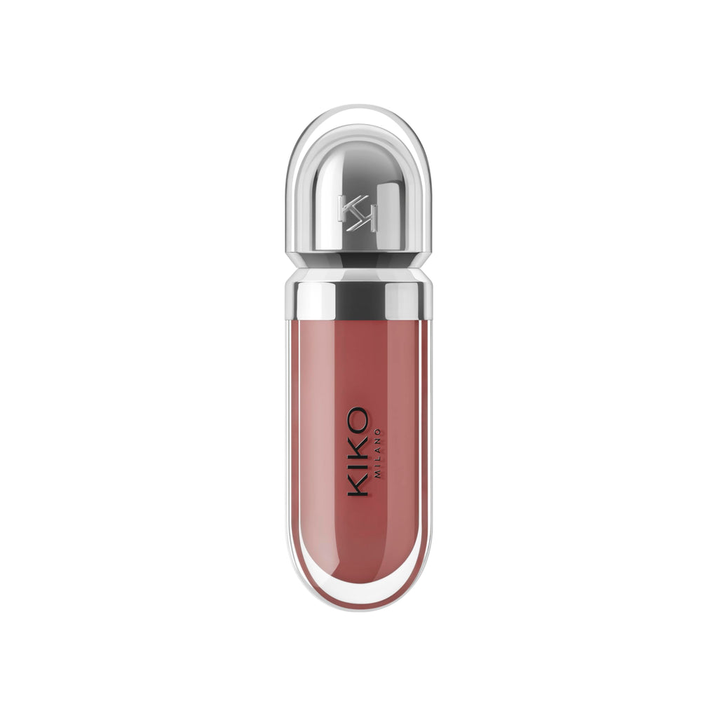 KIKO Milano 3D Hydra Lipgloss 21 Brown Rose - Hydrating Plumping Lip Gloss with Wand Applicator