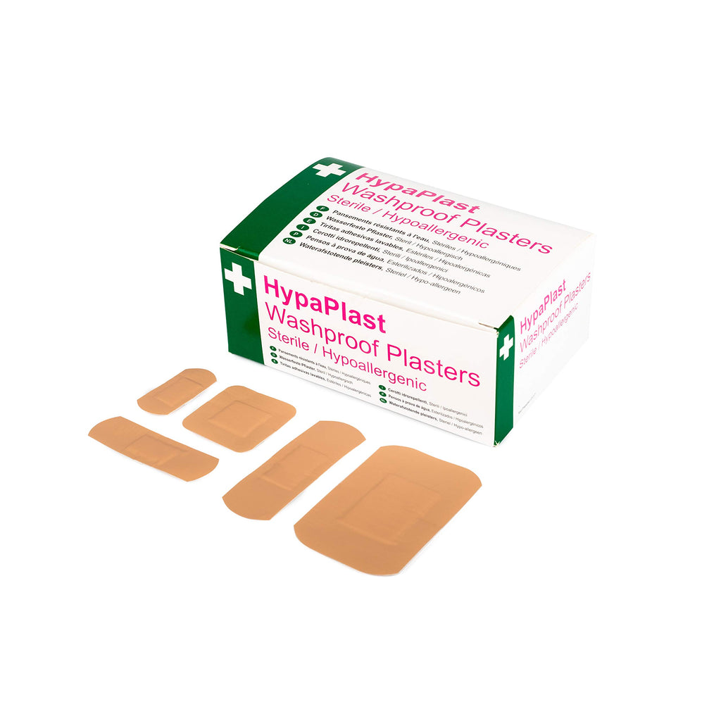 Safety First Aid Group HypaPlast Pink Washproof, Assorted (100) Sterile Hypoallergenic - Damaged Box