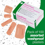 Safety First Aid Group HypaPlast Pink Washproof, Assorted (100) Sterile Hypoallergenic - Damaged Box