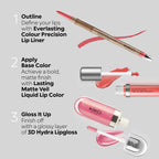 KIKO Milano 3D Hydra Lipgloss 21 Brown Rose - Hydrating Plumping Lip Gloss with Wand Applicator