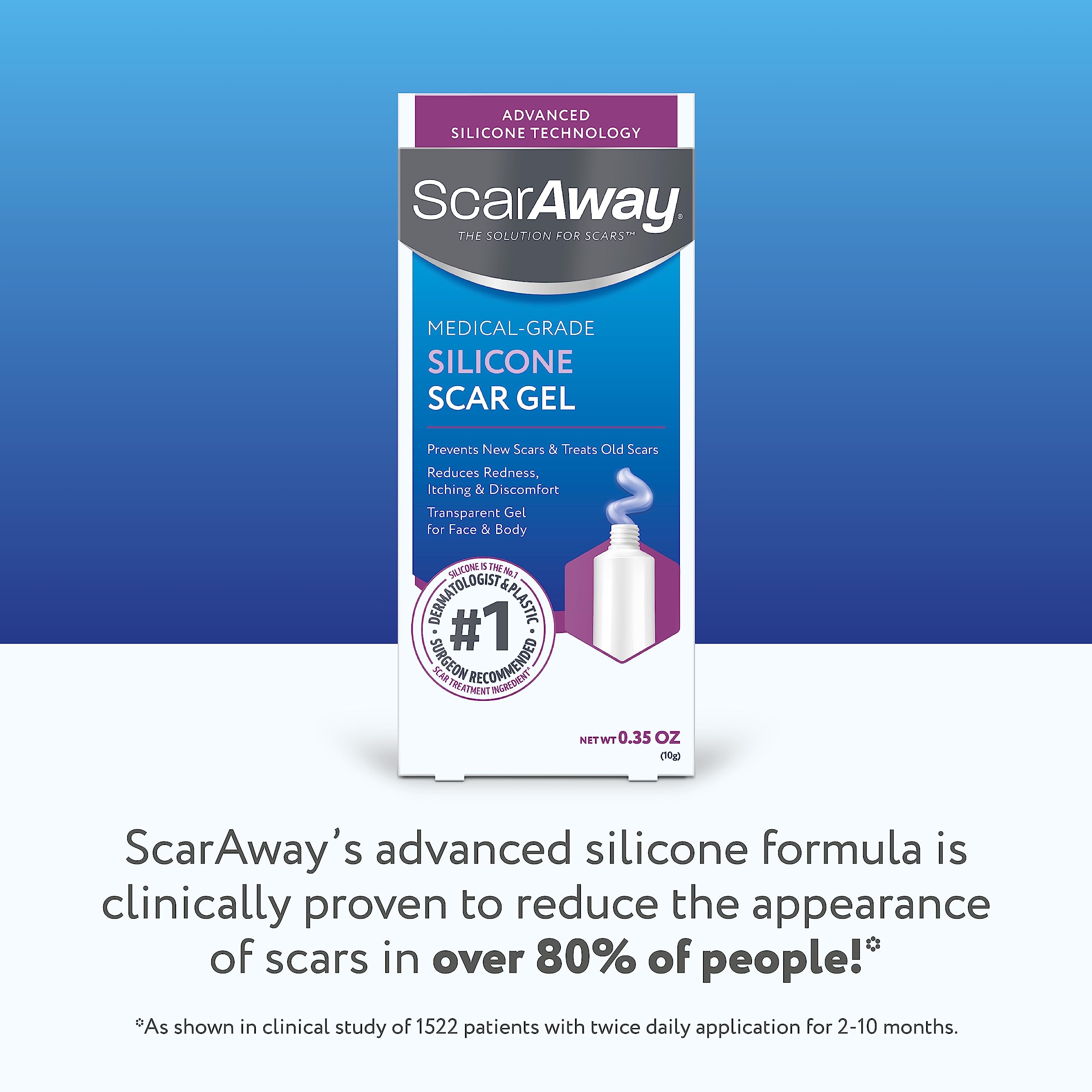 ScarAway Scar Away Scar Repair Gel With Patented Kelo-Cote Technology, 20 Grams - Damaged Box