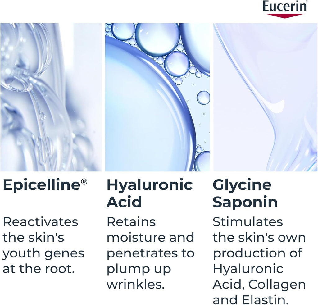 Eucerin Hyaluron-Filler Epigenetic Face Serum 30ml, Hyaluronic Acid Serum With Epicelline for Anti-Wrinkle Skincare, Advanced Face Moisturiser to Correct Visible Signs of Ageing - Damaged Box
