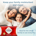 Imperial Leather Original Bar Soap 4 x 90g - Gentle Cleansing Hand & Bath Wash with Travel Soap Dish - Damaged Box