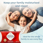 Imperial Leather Original Bar Soap 4 x 90g - Gentle Cleansing Hand & Bath Wash with Travel Soap Dish - Damaged Box