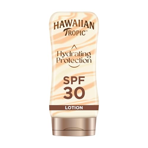 Hawaiian Tropic Hydrating Protection Sunscreen Lotion SPF 30 UVA UVB 12-Hour Moisturising Sun Cream 180ml